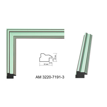Пластиковий багет для рам AM3220-7191-3