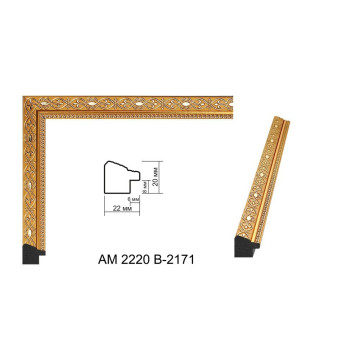 Пластиковий багет для рам AM2220B-2171