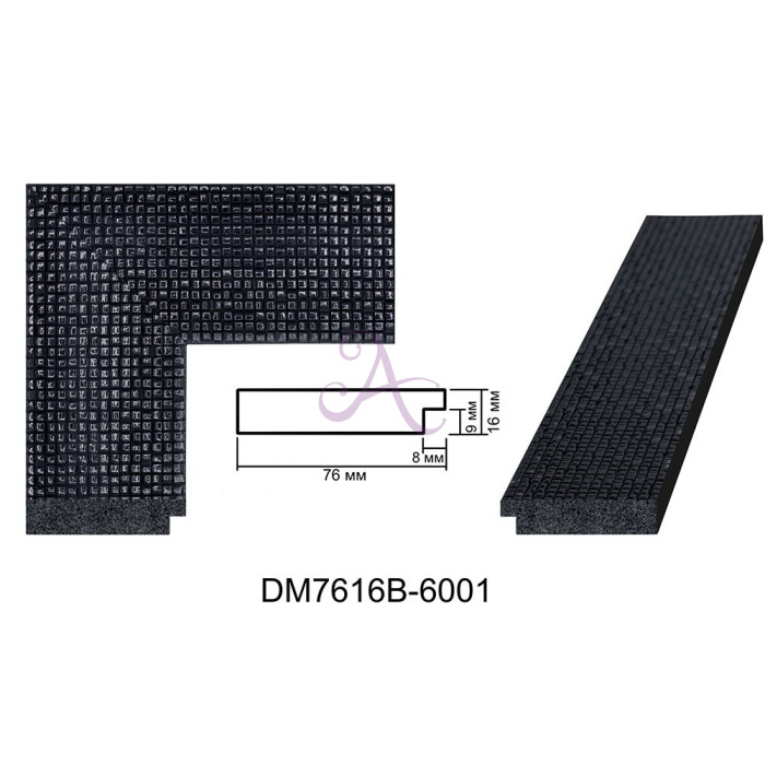 Пластиковый багет для рам DM7616B-6001 Пластиковый багет для рам DM7616B-6001