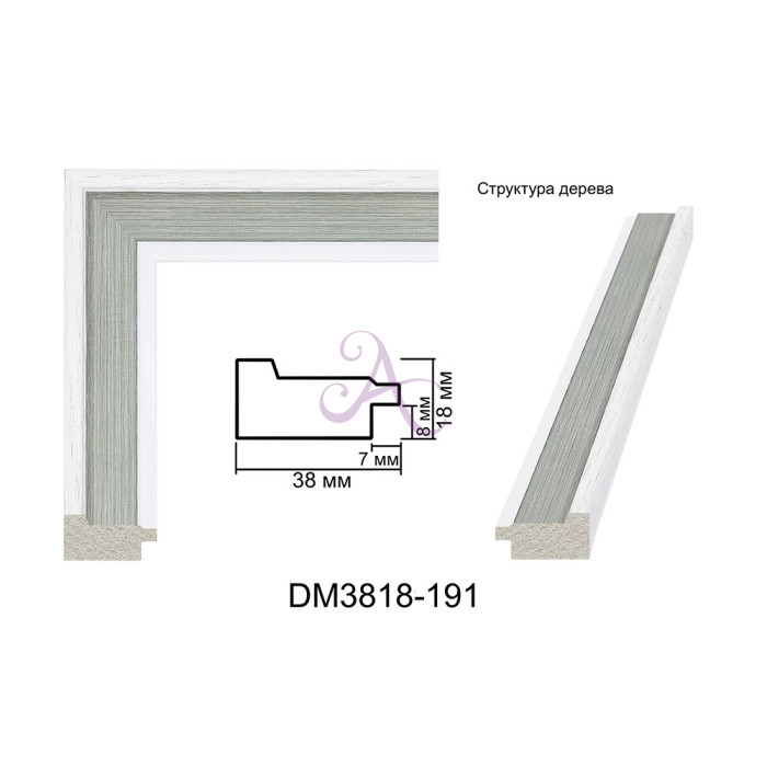 Пластиковый багет для рам DM3818-191 Пластиковый багет для рам DM3818-191