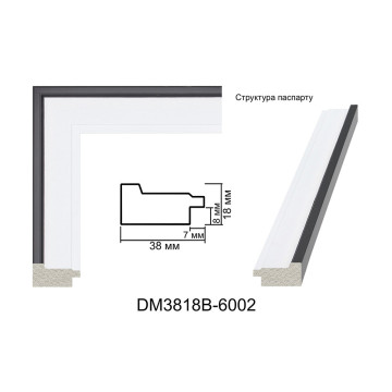 Пластиковий багет для рам DM3818B-6002