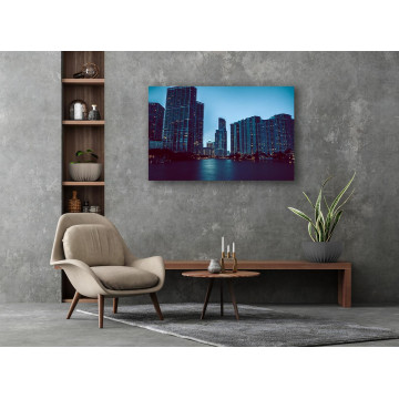 Картина на полотні "Нічне місто" (S113)