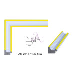 Пластиковий багет для рам AM2518-1105-44W