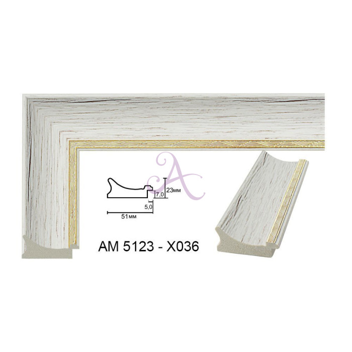 Пластиковый багет для рам AM5123-X036 Пластиковый багет для рам AM5123-X036