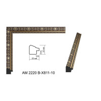 Пластиковий багет для рам AM2220B-X811-10