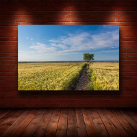 Картина на полотні «Стежка серед пшеничного поля» (N1008), 55×35 см