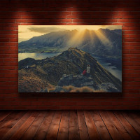 Картина на полотні «Гірський масив у хмарах» (N1319), 35см×55см