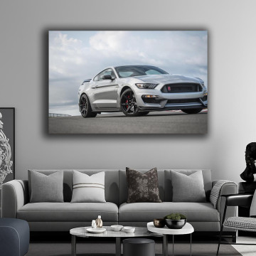 Картина на полотні «Білий преміальний автомобіль» (M162), 55см×35см