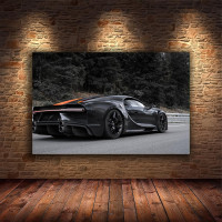 Картина на полотні «Чорний спортивний автомобіль» (M165), 55см×35см