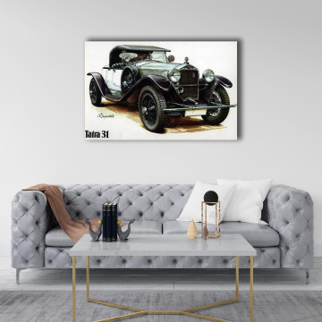 Картина на полотні «Вінтажний автомобіль 1920-х років» (M122), 55см×35см