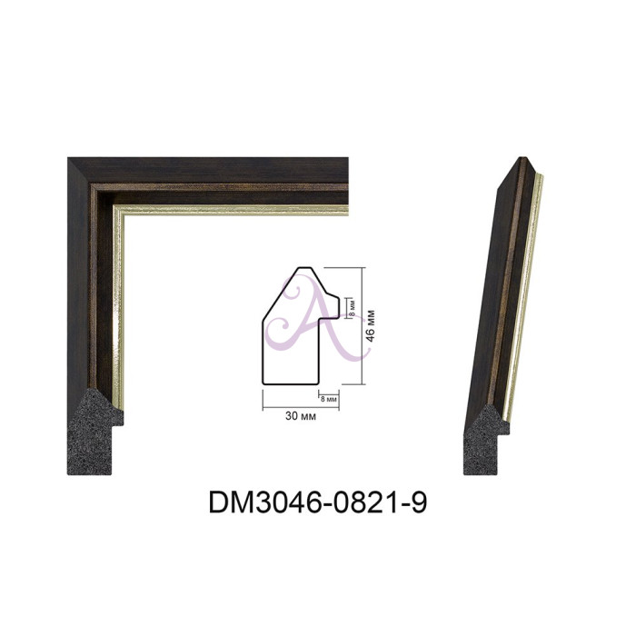 Пластиковый багет для рам DM3046-0821-9 Пластиковый багет для рам DM3046-0821-9