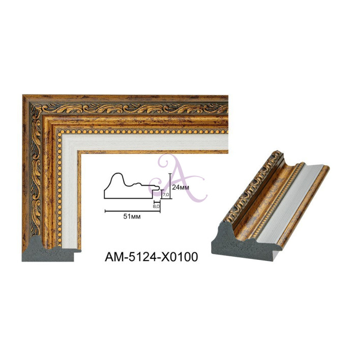 Пластиковый багет для рам AM5124-X0100 Пластиковый багет для рам AM5124-X0100